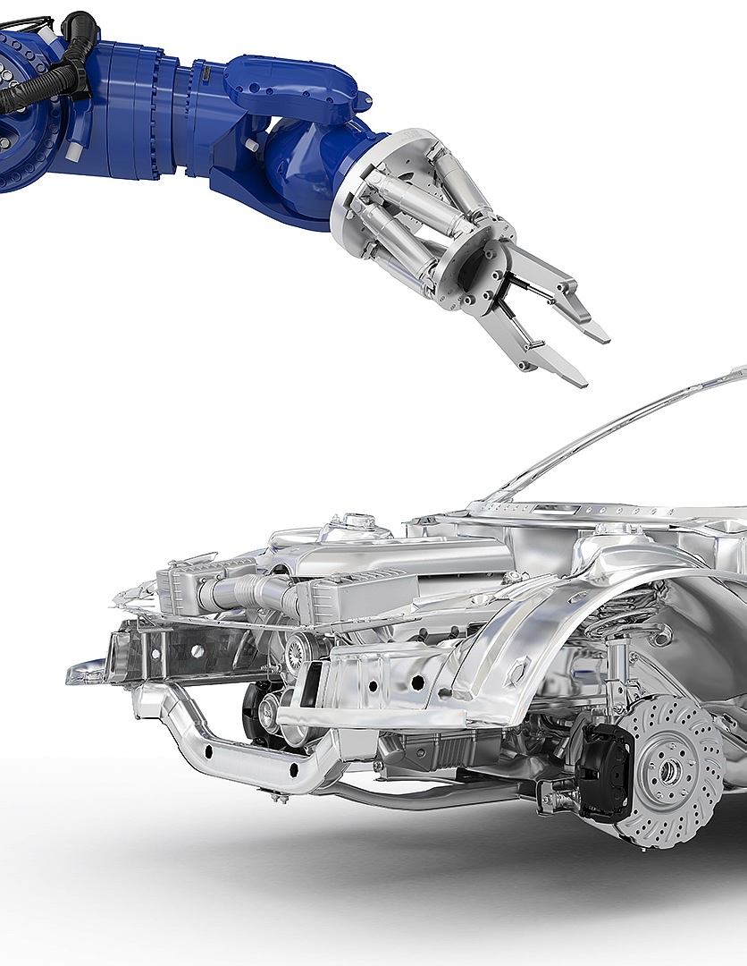 Hexapod six-axis positioning systems are available with load ratings from 2kg to 2000kg and travel ranges from just a few to several hundred millimeters, providing precision in the sub-micrometer realm. Applications include alignment of Silicon Photonics components, semiconductor manufacturing, as well as the positioning of entire body parts in automobile production. (Image: PI)