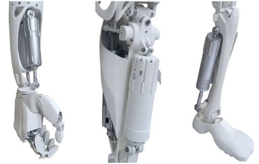 XPENG's humanoid robot's arm, thigh and leg